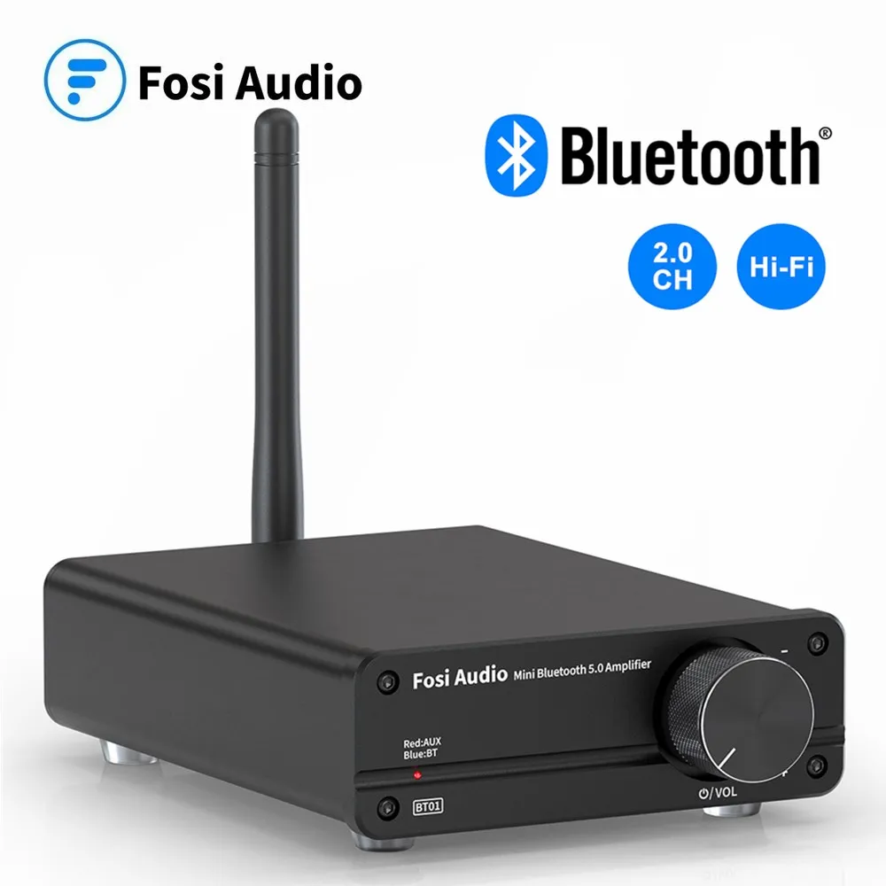 Звуковой усилитель Fosi Audio BT01 Bluetooth 5 0 2 канальный класса D Мини Hi Fi встроенный