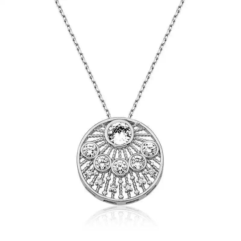 

Серебряное женское ожерелье Silverlina с этническим узором