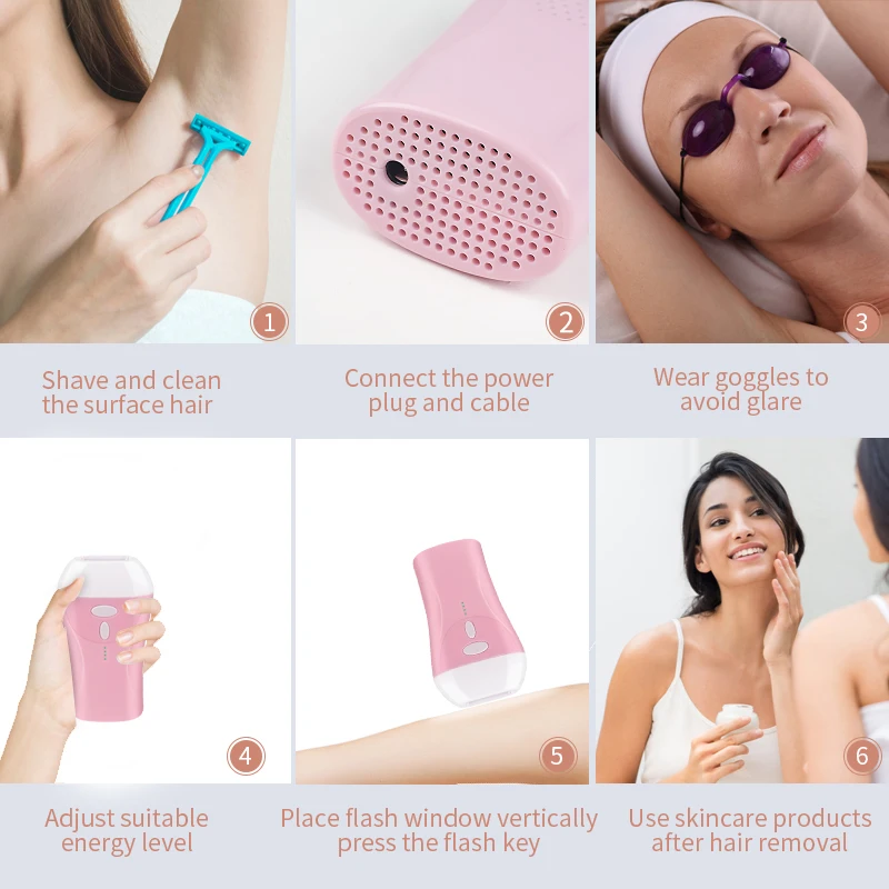

Household epilator 600000 pulsed Laser Hair Removal Depilador a laser Whole Body Photon Hair Removal machine Private