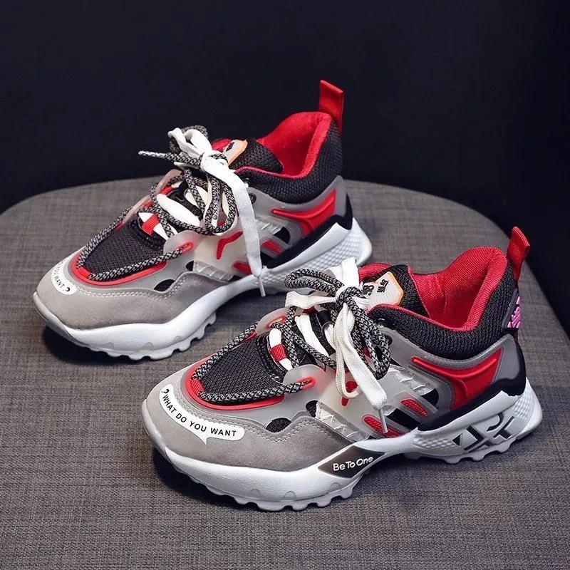

Luxury Platform Shoes Woman Causal Chunky Sneakers Designer Fashion Lightweight Thick Bottom Trainer Women Vulcanized Shoes 2021