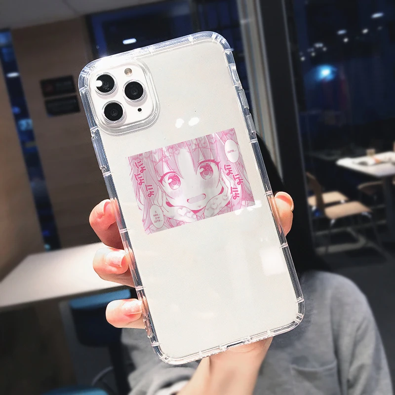 zuidid hot pink manga cute japan anime kawaii girl phone case for iphone 12 11 pro xs max 13 8 7 6plus x xr soft tpu cover bag free global shipping