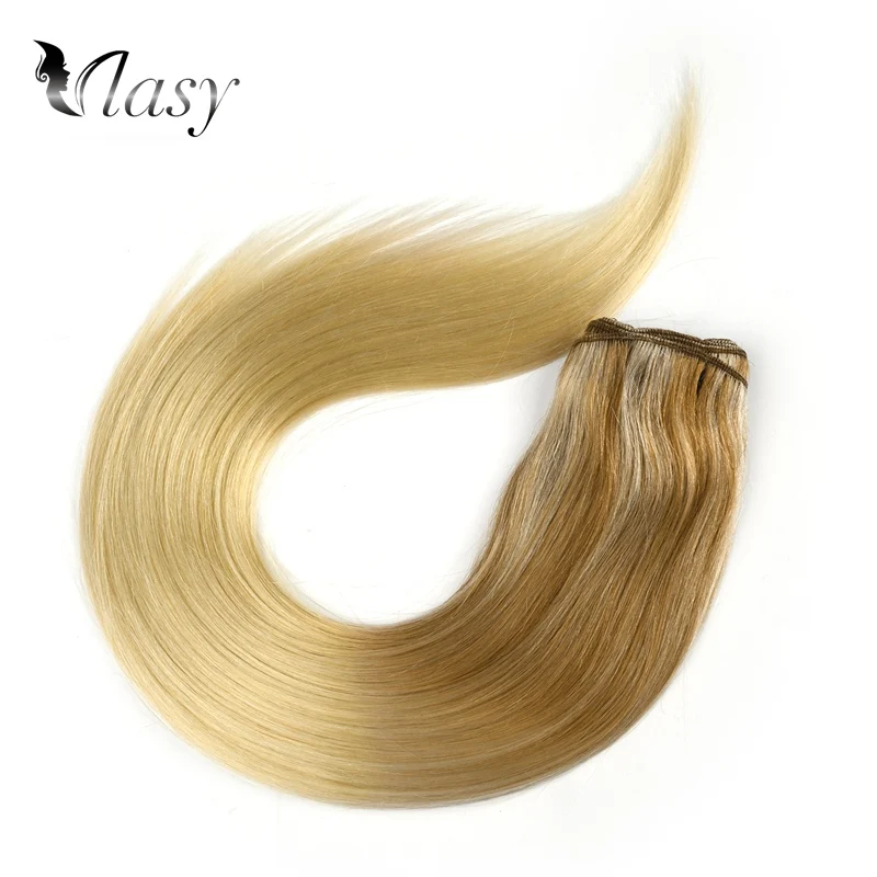Vlasy 100 г/шт. 22 ''пряди волос прямые пряди Remy наращивание карамель и крем балаяж