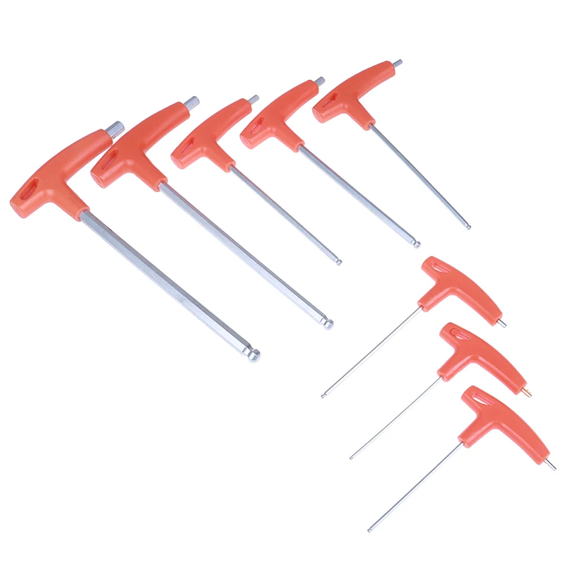 

1Pc 2-10mm Metric T Shape Handle Allen Wrench Ball End Hex Key Long Arm