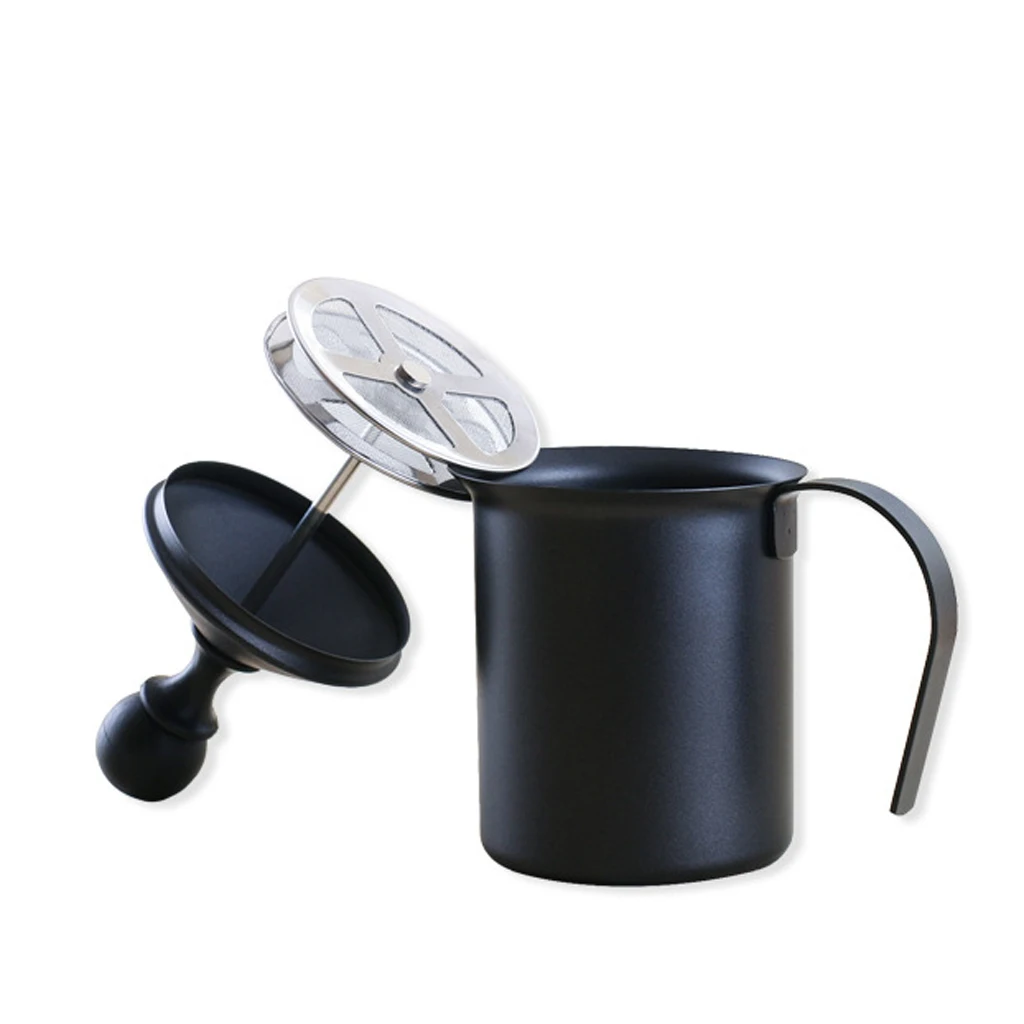 1 шт Кофе Чай двойной слой фильтр ручной насос вспениватель молока Frother 400 мл/800 мл |