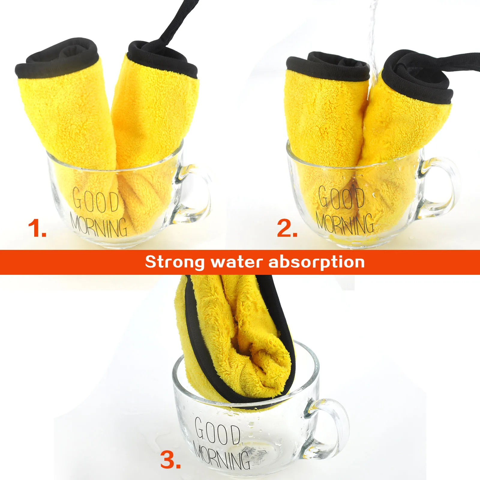 Утолщенные тряпки для мытья автомобиля из микрофибры и кораллового флиса