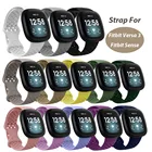 Силиконовый ремешок для умных часов Fitbit Versa 3, дышащий сменный Браслет для наручных часов Fitbit Sense Versa 3, ремешок для часов