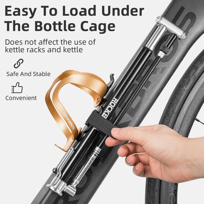 ROCKBROS велосипедный ручной воздушный насос шланг Давление манометром велосипеды