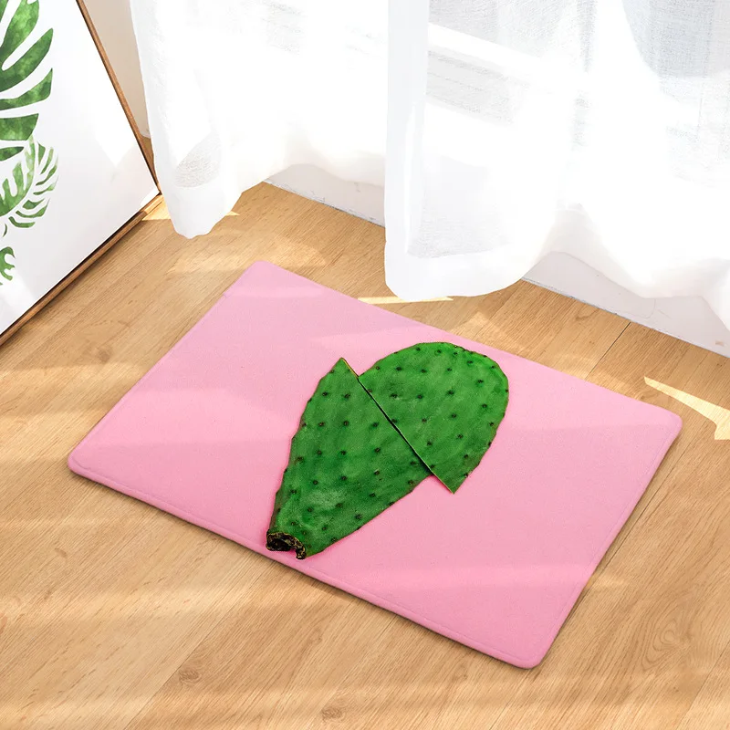 

The Cactus Floor Mats Living Rooms Anti-slip Carpet for Bedroom Kitchen Bathroom Rug Welcome Mats for Front Door