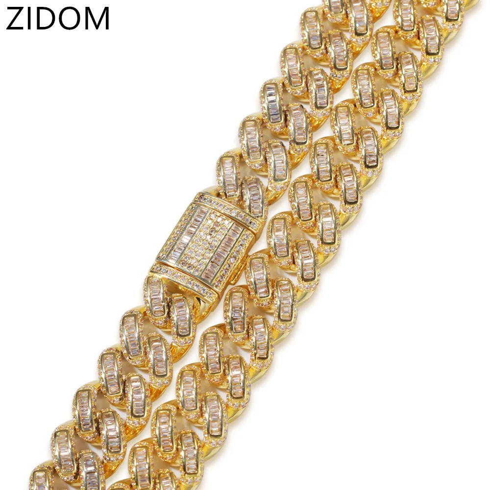 Мужская цепочка в стиле хип хоп со льдом ожерелье с подвеской из циркона высокое