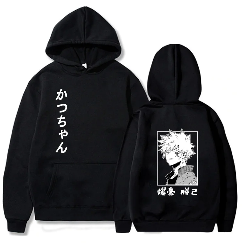

Толстовки MHA, аниме, косплей, Bakugou Katsuki, принт «Моя геройская Академия», мужская и женская толстовка в стиле хип-хоп, однотонные пуловеры 2021, св...