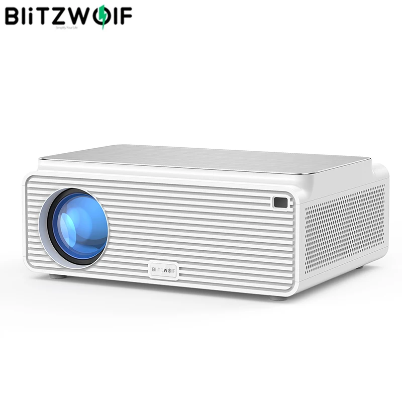 ЖК проектор Blitzwolf 380 ANSI 6500 лм Android 8 0 16 ГБ BT4.0 RJ45 LAN 4K разрешение несколько портов