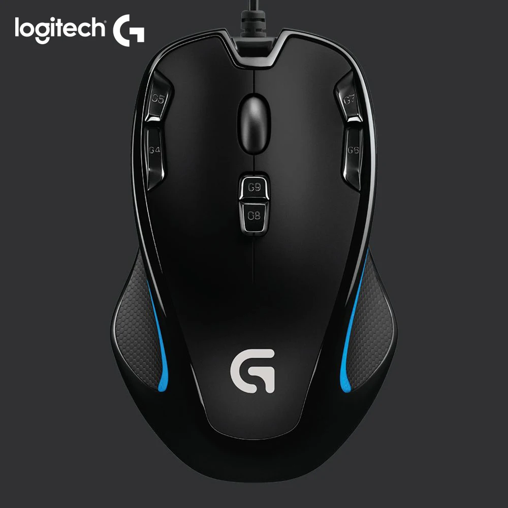 

Logitech G300S Wired Gaming Mouse Designed Laptop PC Mouse Gamer for MMO Mouse 2500DPI 9 Rechargeable Programmable Buttons