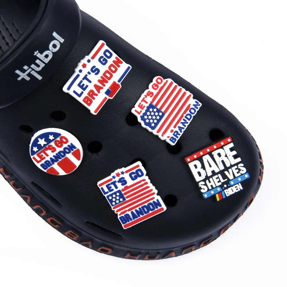 Распродажа подвески для обуви Let's go аксессуары американские флаги украшение Croc