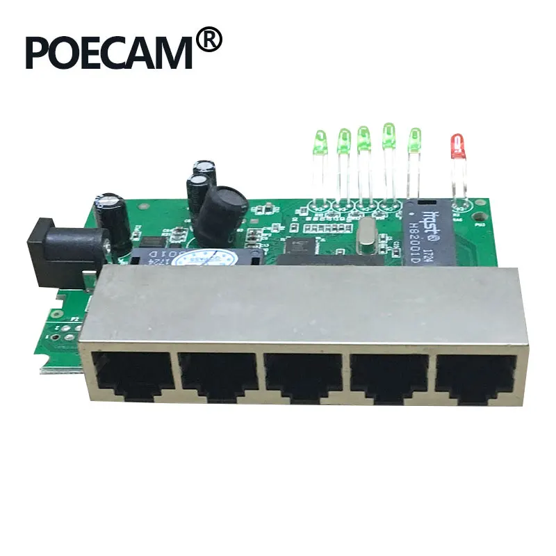 5 Порты и разъёмы 12V 15V Пассивный Poe коммутатора Ethernet 10/100 Мбит/с 4 для Камера IP 4/5 + 7/8