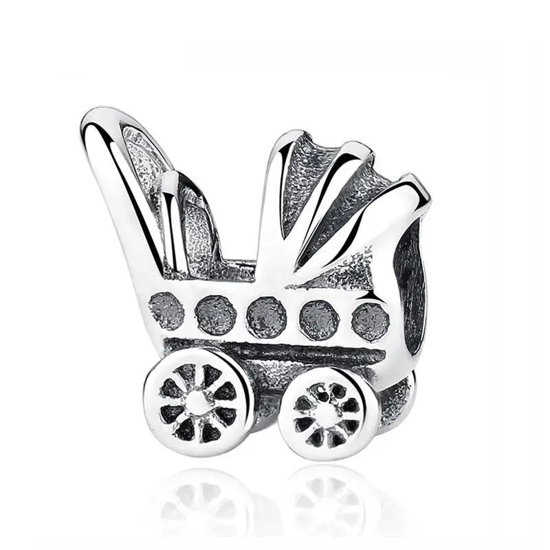 baby car2 Новые подлинные 925 пробы Серебряные бусы с подвеской в виде семейного дерева подходят к оригинальному браслету Pandora подарок для изготовления женских ювелирных изделий - Цвет: baby car2