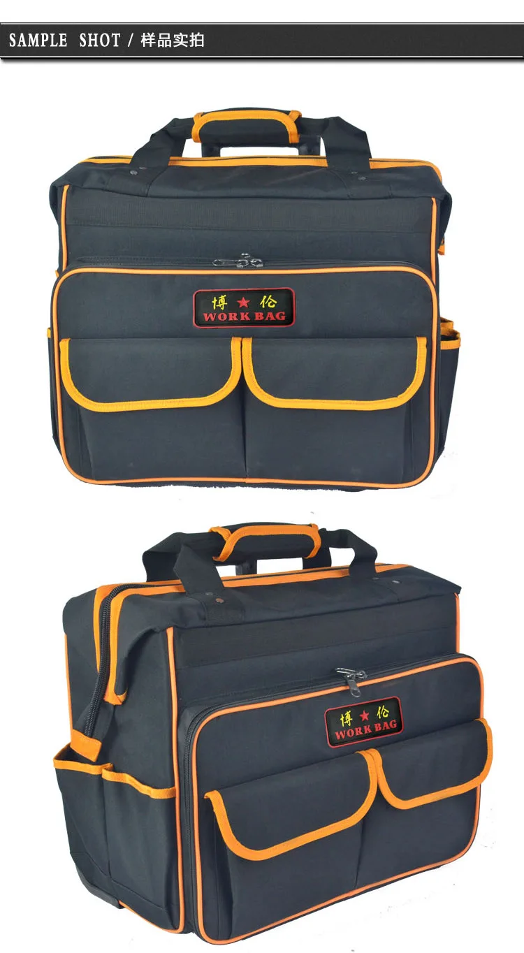 

Portable Pull Rod Toolkit Tools Oxford Cloth Thicken Electrician Pouch Bag Storage Organizer Organizador Home Storage EK50GJB