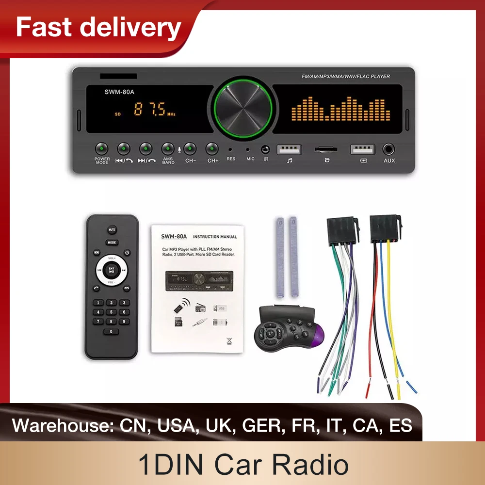 

Car Radio 1 DIN Car Stereo MP3 Player Bluetooth FM AM Autoradio Car Stereo Radio Remote Control Car MP3 Multimedia Player