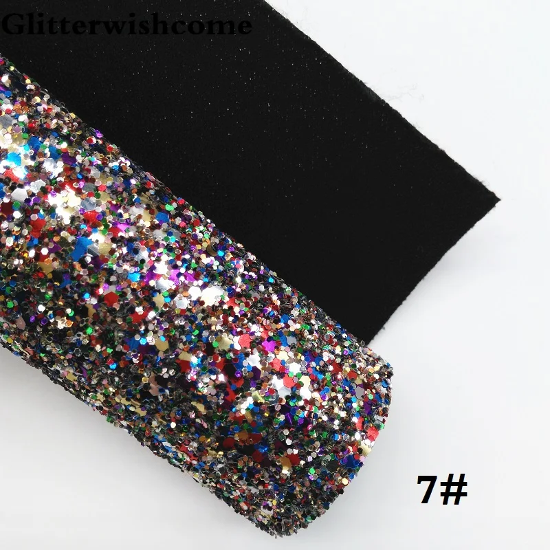 7 Блестящая синтетическая кожа 21X29 см А4 размера, плотная блестящая кожа с эластичной подложкой GM077A - Цвет: 7
