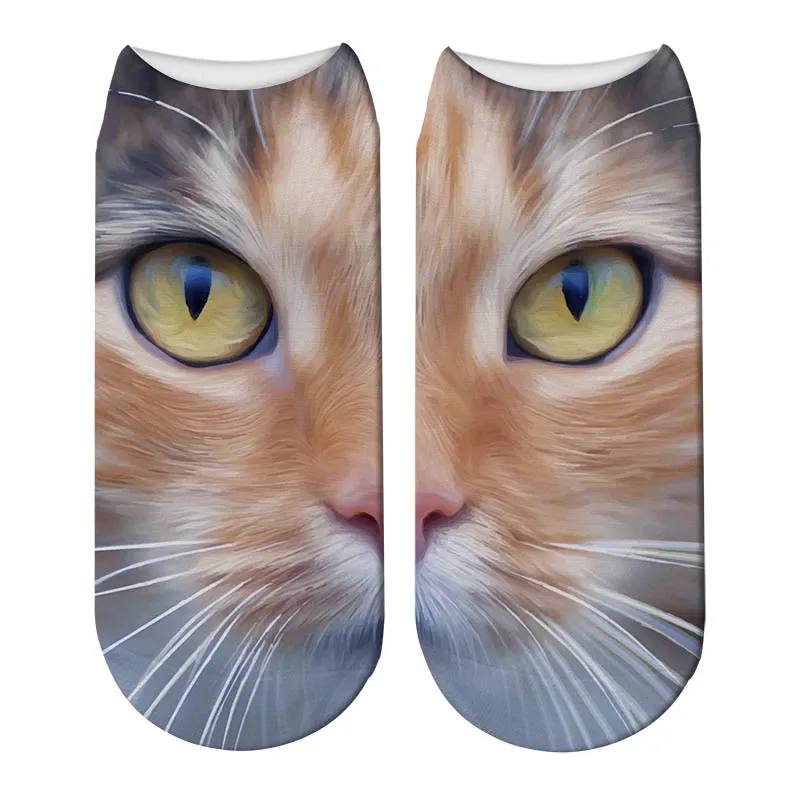 Носки для бега с принтом цыпленка кошка 6 пар оптовая продажа Прямая поставка Cn (происхождение) полиэстер