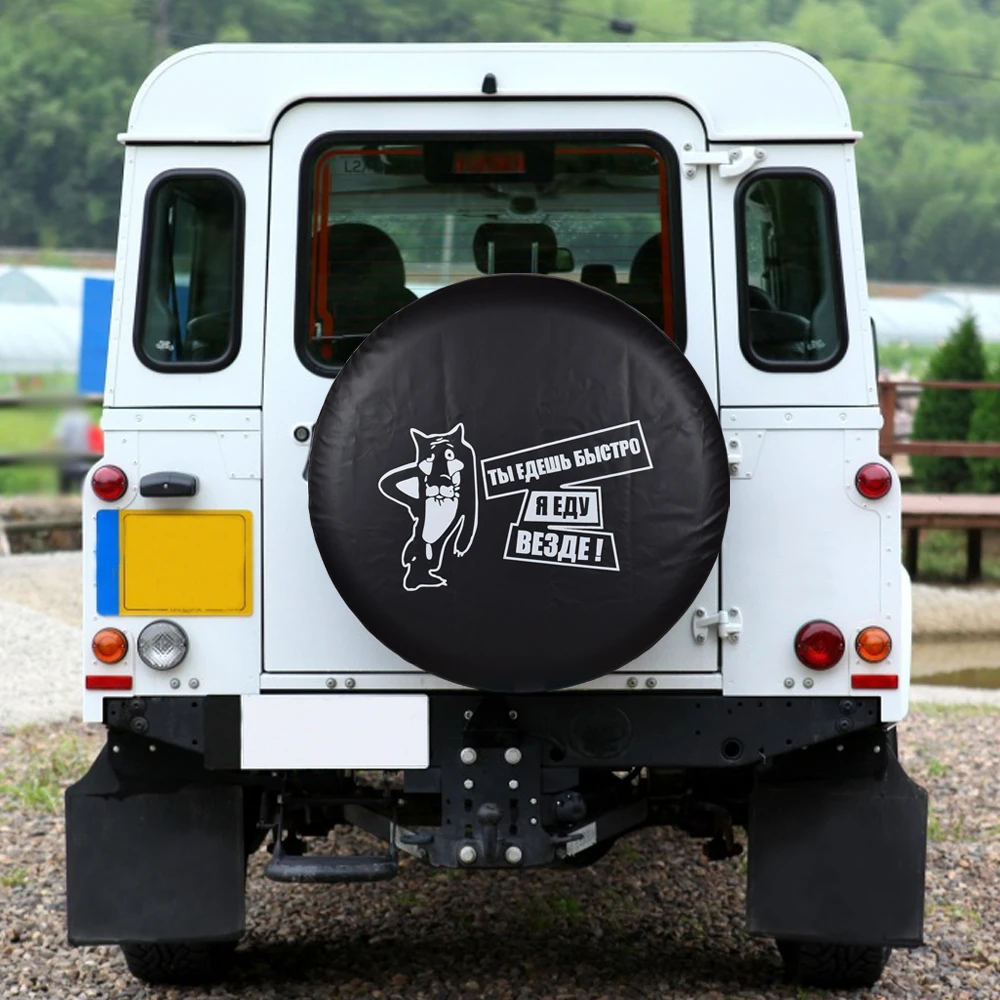 

Heavy-Duty PVC Leather Spare Wheel Tire Cover Case Pouch Protector Bag For Ford Troller Ecosport Nissan Patrol SAFARI GRX
