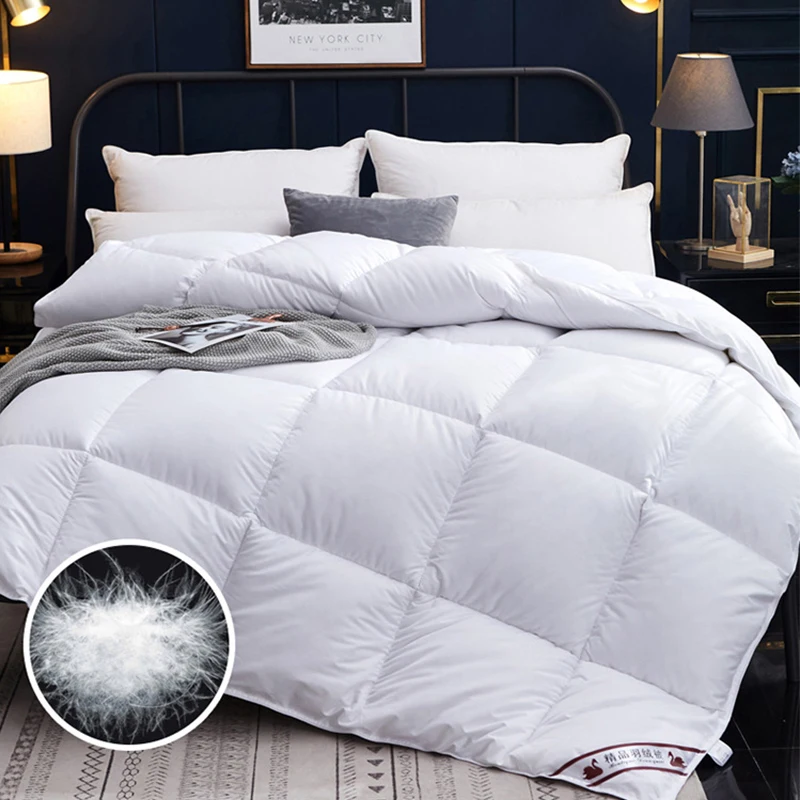 

Autumn Winter Thicken Warm Quilt Blanket Double King Queen Bed Cover Bedding Soft Quilted Printed Comforter Home Hotel Duvets