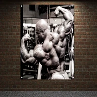 stadium gym decor muscular hunk poster wallpapers man body building banner flag fitness workout mural canvas painting wall art 3
