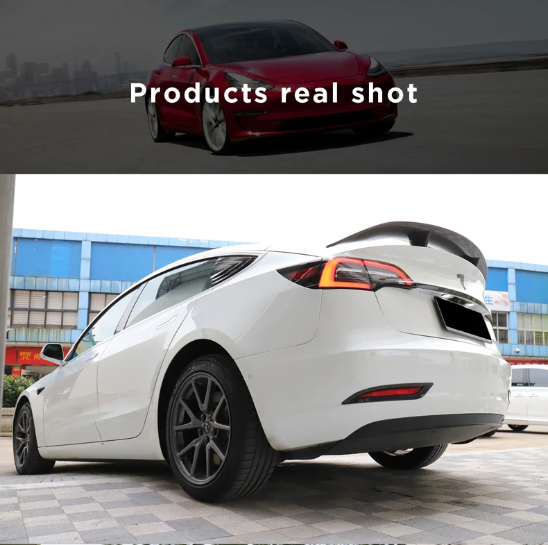LUCKEASY крыло багажника из углеродного волокна спойлер для Tesla модель 3- купе производительность спойлер крыло самолета крыло хвост
