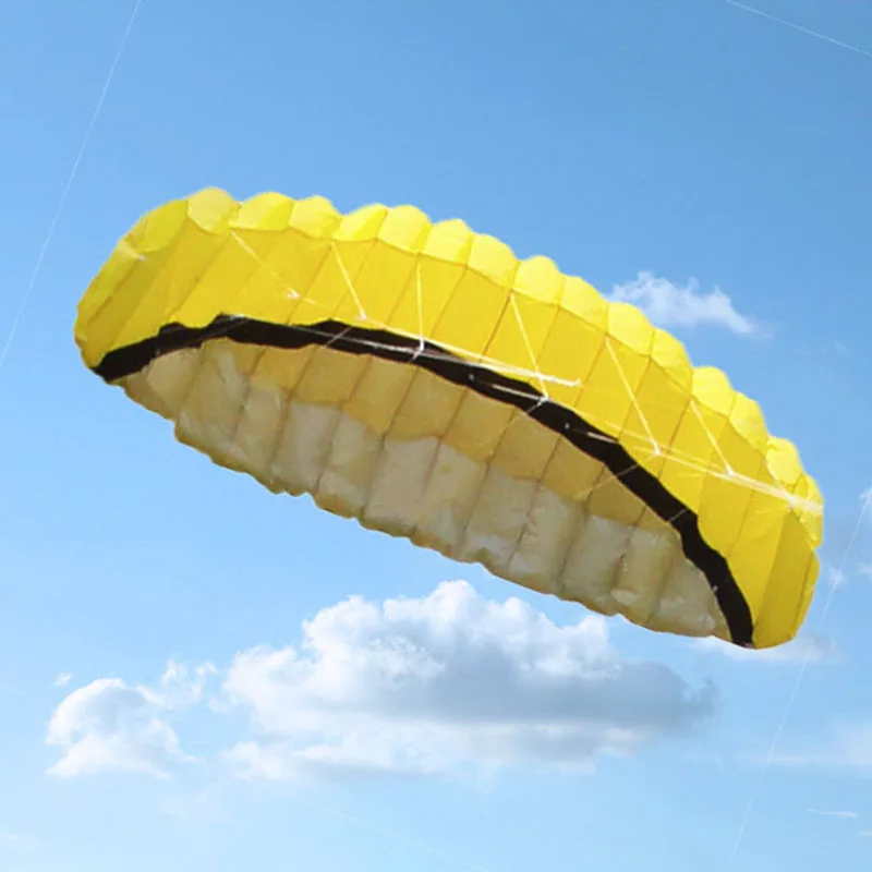 

Free shipping High Quality 2.5m Dual Line Parafoil Kite With Handle And Line Power Braid Sailing Kitesurf Rainbow Sports Beach