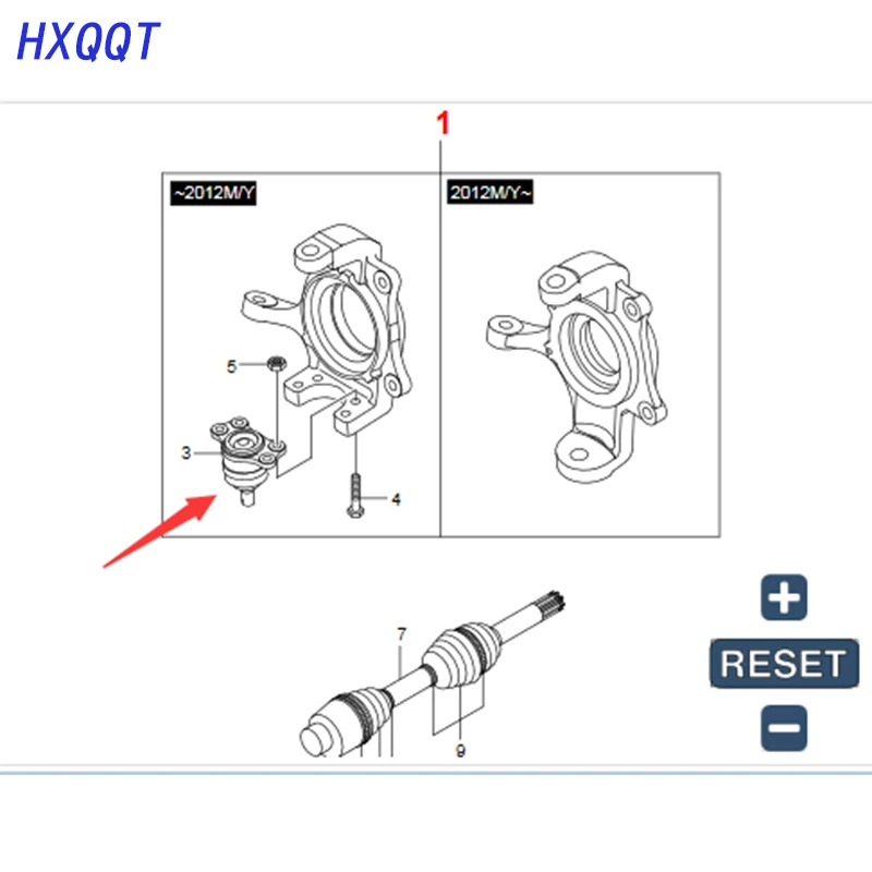 Нижняя рука шаровая гайка для Ssangyong Rexton Kyron Korando Sports Oem части OEM 4454109005