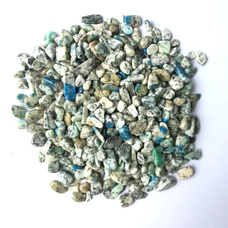 

Drop Shipping 50g 2 Size Natural Feldspar and Mica Azurite Tumbled Crystal Gravel Stones Healing Stones