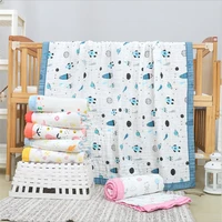 120150cm 6 layers gauze cotton children play mat muslin baby swaddle blanket infant gauze receiving blankets kids cover bedding