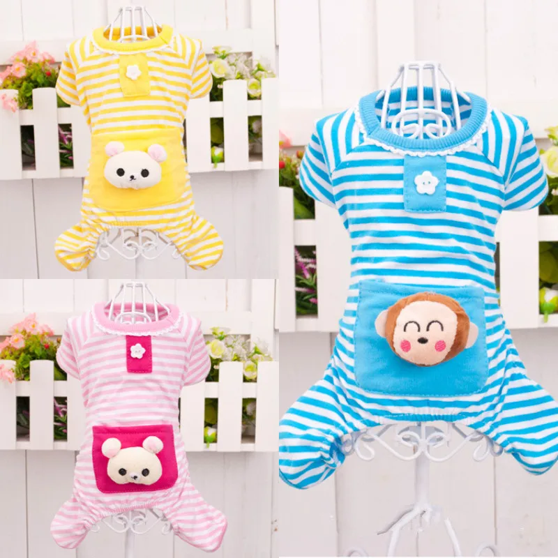 Пижамный комбинезон для собак одежда маленьких пижама чихуахуа пуделя Бишон