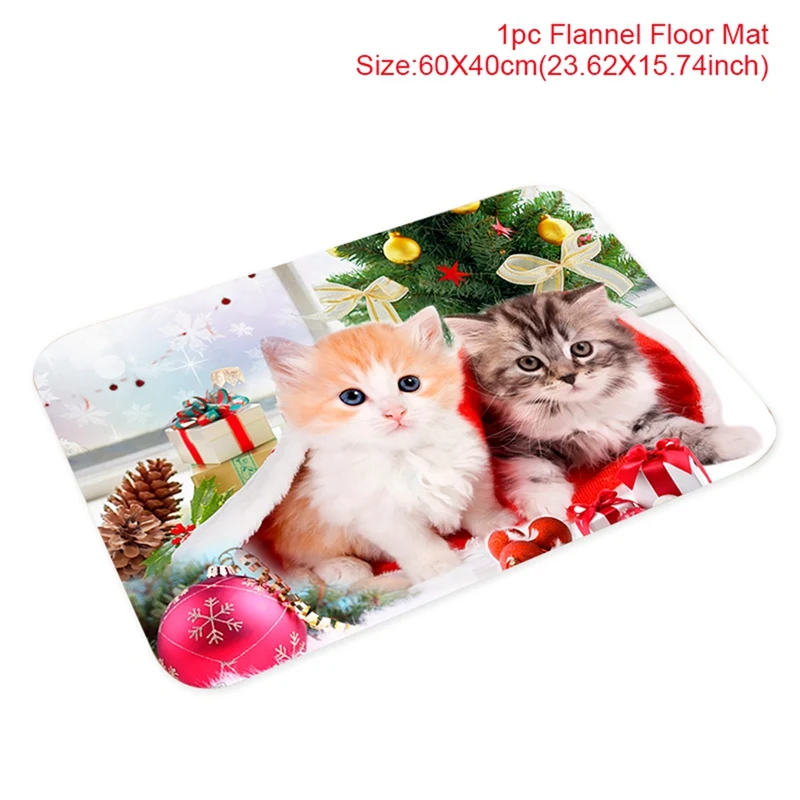 Xmas carpet 2 Рождественский фланелевый ковер с Санта-Клаусом, рождественские украшения для дома, Рождественский, рождественский подарок, новогодний декор - Цвет: Xmas carpet 2