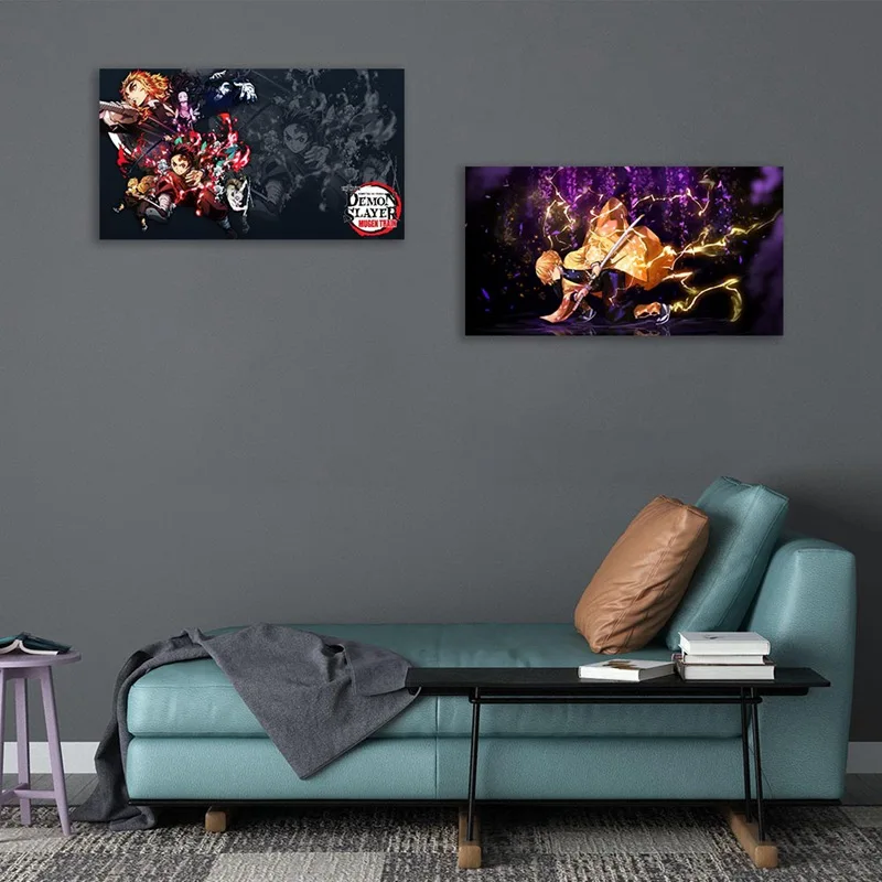 

Demon Slayer: Kimetsu no Yaiba Tanjirou Nezuko Anime Poster Kraft Paper Vintage Posters Home Room Art Wall Stickers