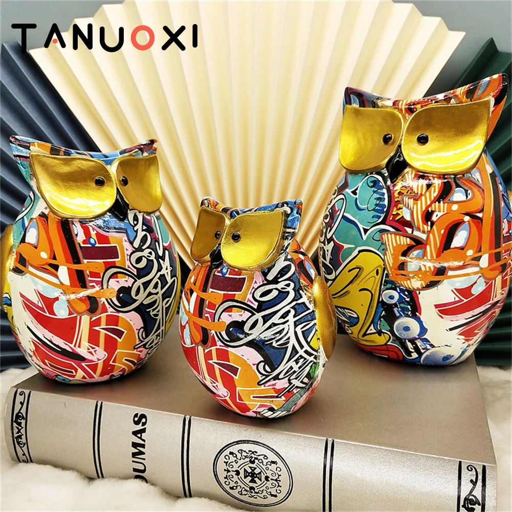 

Фотополимерная Статуэтка TANUOXI с современным водным принтом в виде совы