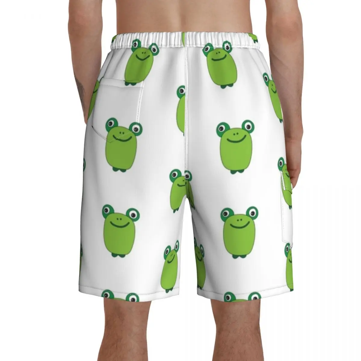 

Frog Board Shorts Pattern Beach Swimming Trunks Polyester Men Swim Trunks