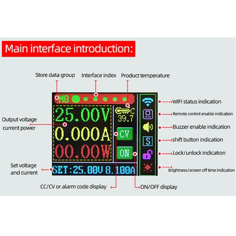 

Current Indicator Step Up Down B-uck Boost Power Supply Voltage Regulator 11UA