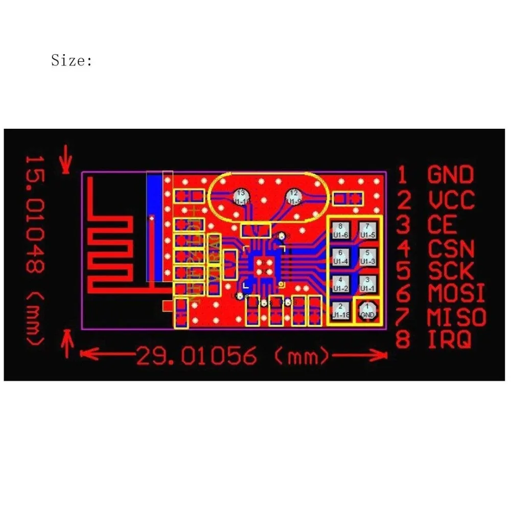 Беспроводной Радиочастотный трансивер Aokin NRF24L01 + 2 4 ГГц модуль беспроводной