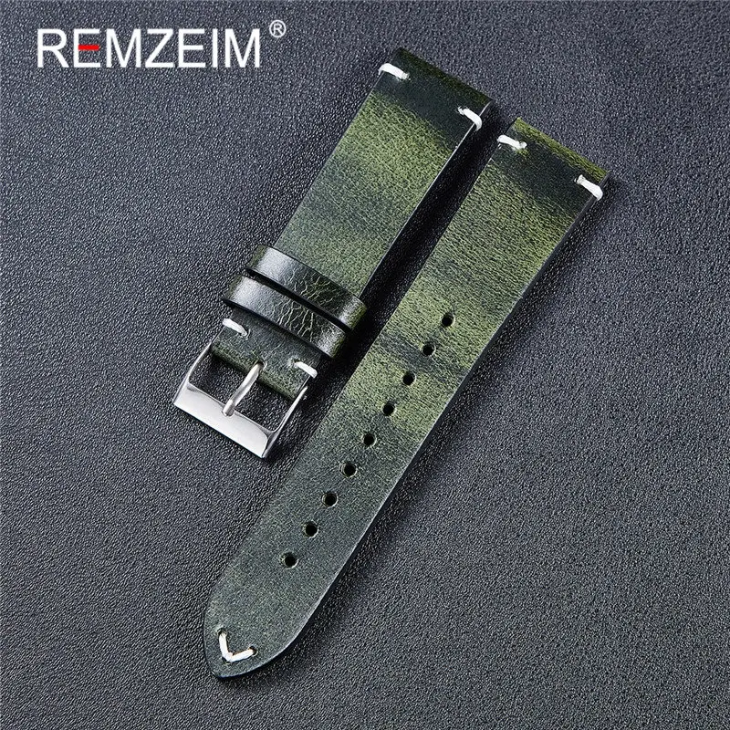 

20mm 22mm Leather Watch Band Strap For Samsung Galaxy Watch Watchband Replacement Quick Release Smart Watch Strap Accessories