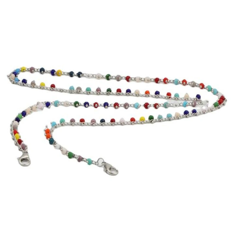 

Sunglasses Masking Chains For Female Multiple Color Crystal Eyeglasses Chains 2021 New Fashion Jewelry Lanyards Eyewear