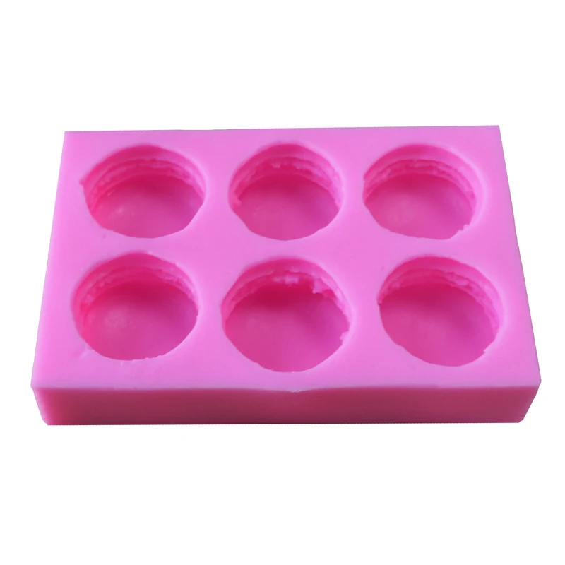 

Macaron 6 Cavity 3d Burger Soap Form Mold Cake Decoration Chocolate Mold Diy Biscuit Baking mold for soap