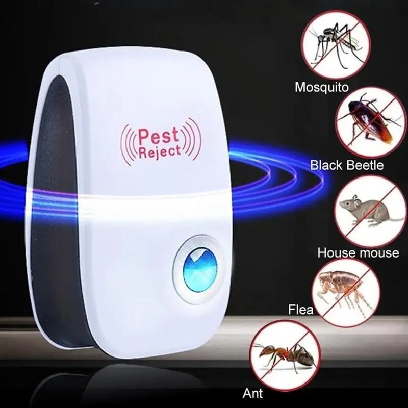 

1Pc Electronic Pest Reject Ultrasound Mouse Cockroach Repeller Device Insect Rats Spiders Mosquito Killer Pest Control Household