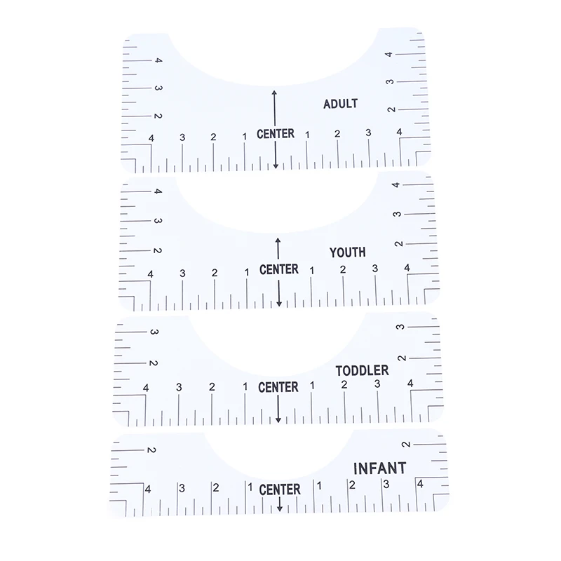 

4/5/7PCS T-Shirt Alignment Ruler For Guiding T-Shirt Design Fashion Rulers