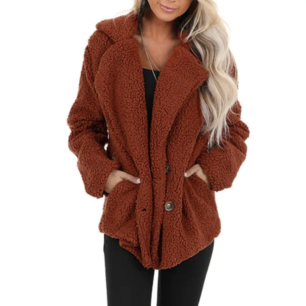 Пушистое плюшевое пальто женские зимние куртки 5XL размера плюс с отворотом