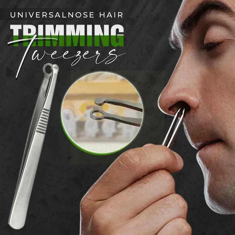 

Universal Round Tip Steel Nose Hair Trimmer For Men Eyebrow Scissors Nose Hair Removal Tweezers Clip trymer do nosa