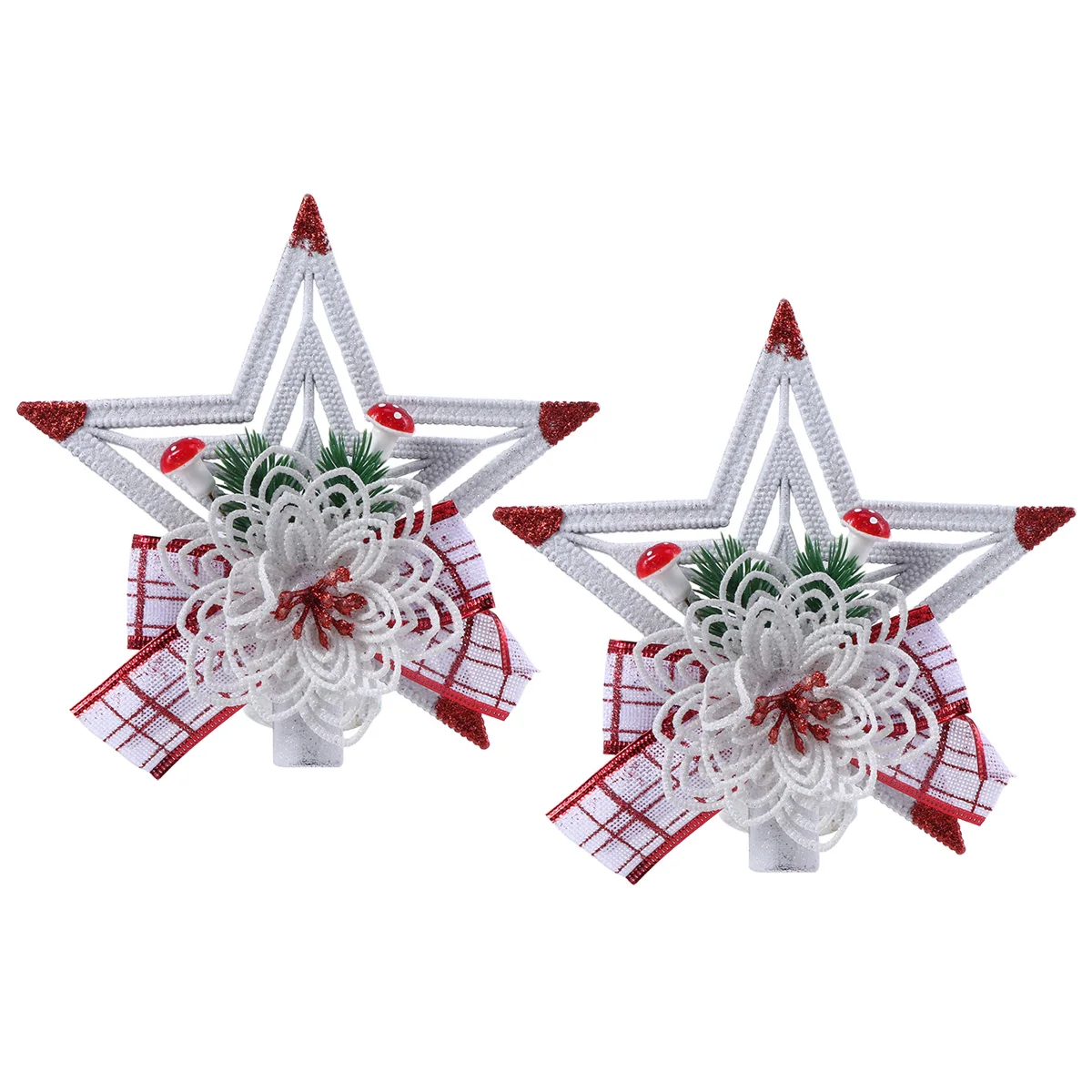 2 шт макушка для новогодней елки звезда Рождественская елка топперы блестящие