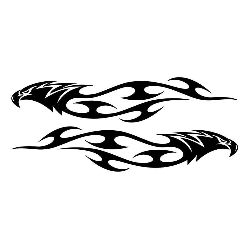 

Pair Eagle Flames Tribal Car Sticker Personalized Motorcycle Waterproof Stickers Car Styling Accessories 15*3CM