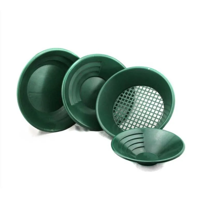 

4pcs Plastic Green Mining Gravity Trap Gold Washing Pan Tray Kit Mine Search Detector metal detektor Accessories
