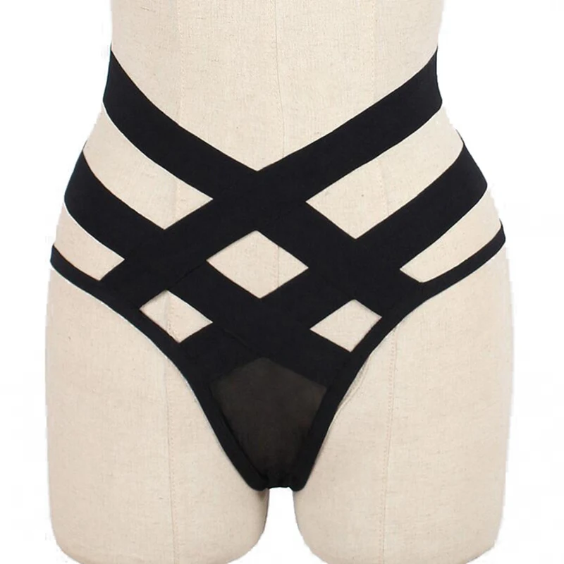 Новые Сексуальные бандажные открытые стринги женские трусики сексуальное