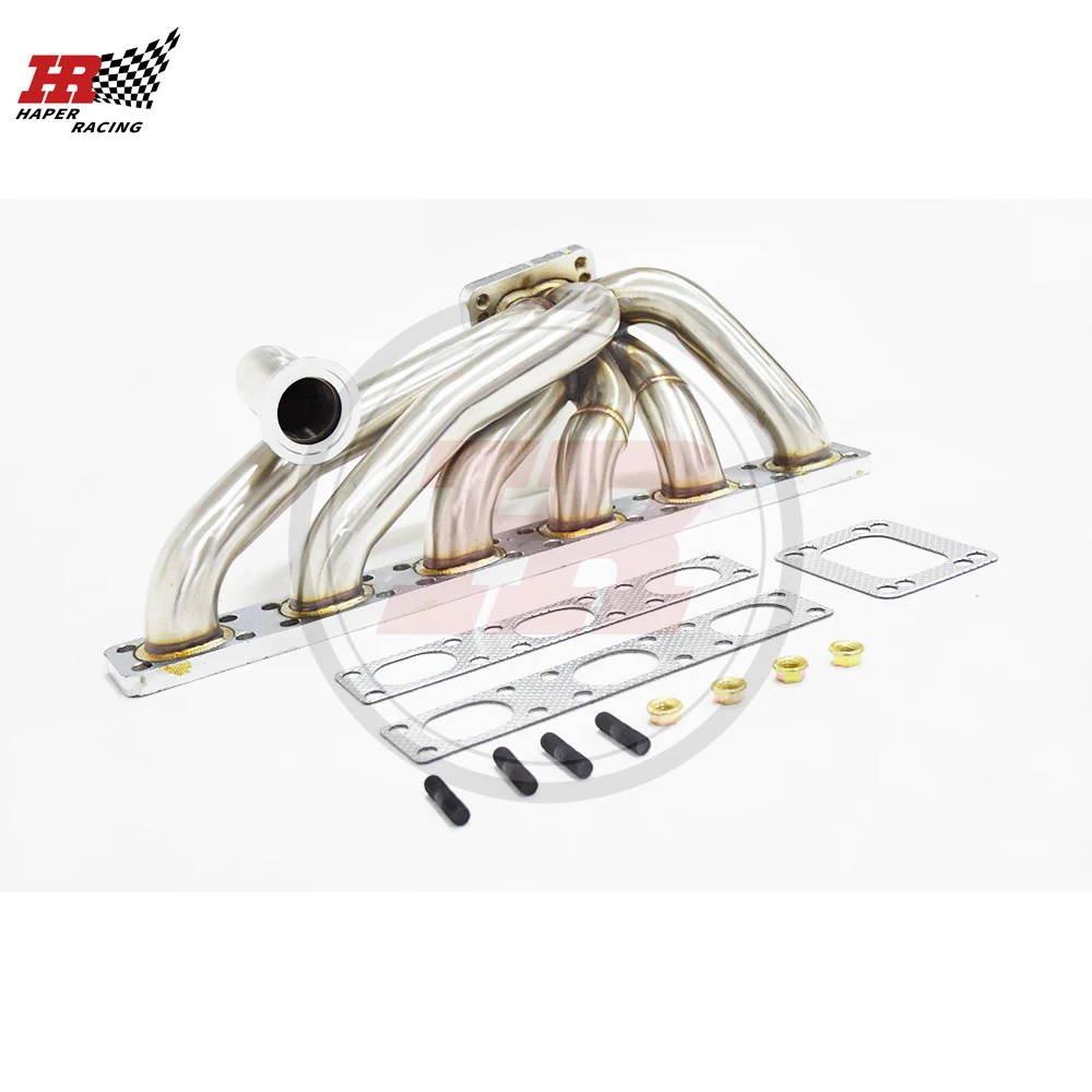 

HAPER RACING SS304 3mm Thick 42mm OD Steam Pipe Top Mount Brushed T3T4 Turbo Manifold For E30 E34 24V M50 M52 S50 S52